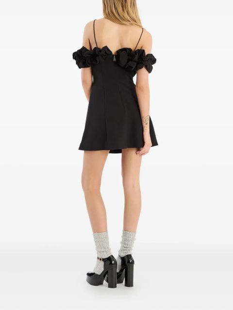 ROTATE BIRGER CHRISTENSEN off-shoulder ruffled mini dress - Black