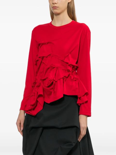 Comme Des Garçons ruffled top - Red