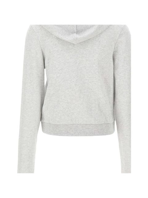 ENTIRE STUDIOS zip drawstring cropped hoodie - Grey