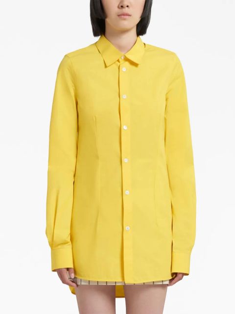 Marni balloon-sleeve poplin shirt - Yellow