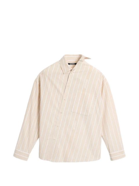 Jacquemus striped graphic shirt - Neutrals - zdjęcie produktu nr 1