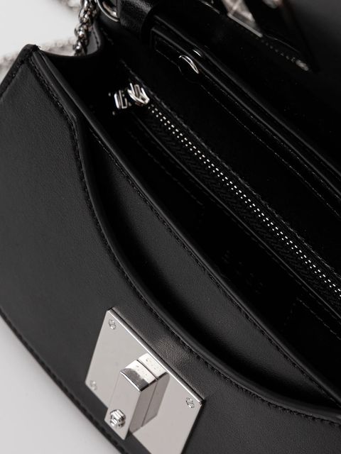 BOSS torebka skórzana kolor czarny 50552155