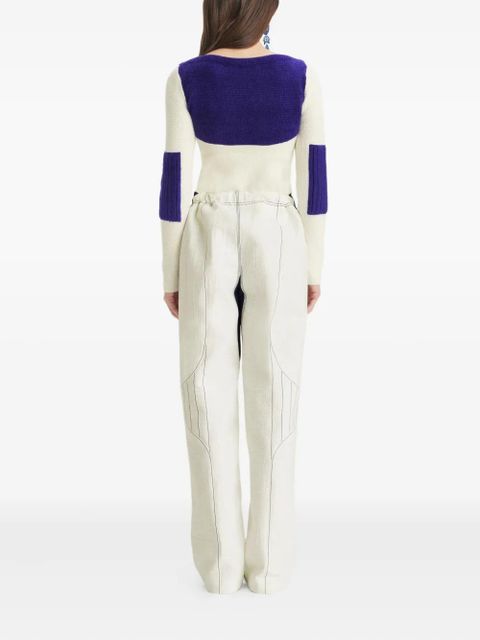 Tory Burch drawstring wide-leg trousers - White