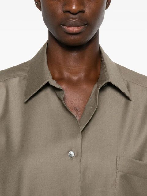 The Row Pino virgin-wool shirt - Green