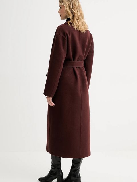 Filippa K płaszcz wełniany kolor brązowy 32512