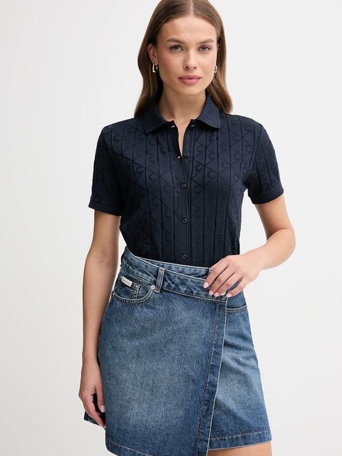 Calvin Klein Jeans kardigan bawełniany damski kolor granatowy lekki LV044D209G - zdjęcie produktu nr 1
