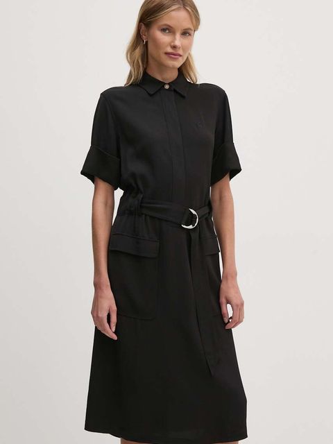 Tommy Hilfiger sukienka kolor czarny mini prosta WW0WW42728