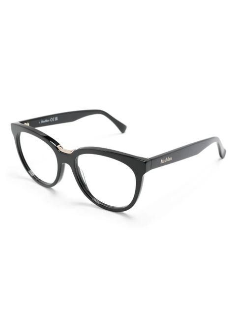 Max Mara Eyewear logo-print cat-eye frame glasses - Black - zdjęcie produktu nr 2