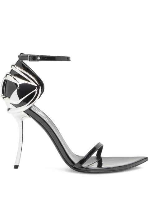 Diesel D-Ten&Half sculptured heeled sandals - Silver - zdjęcie produktu nr 1
