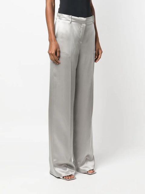 Magda Butrym silk wide-leg trousers - Grey