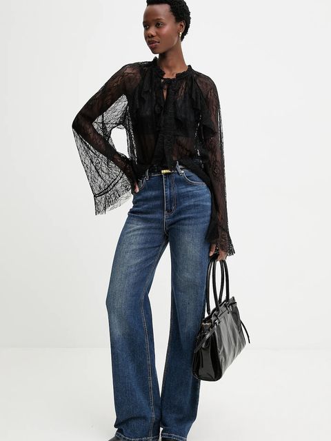 Answear.LAB bluzka damska kolor czarny w kwiaty - zdjęcie produktu nr 2