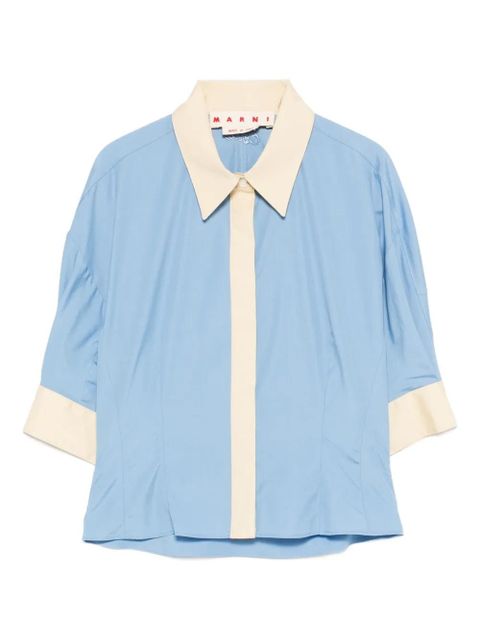Marni collared panelled top - Blue - zdjęcie produktu nr 1