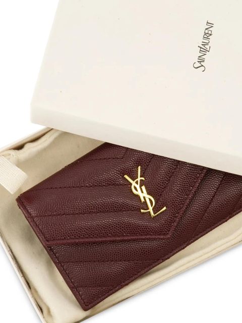 Saint Laurent Cassandre Fragments card holder - Red