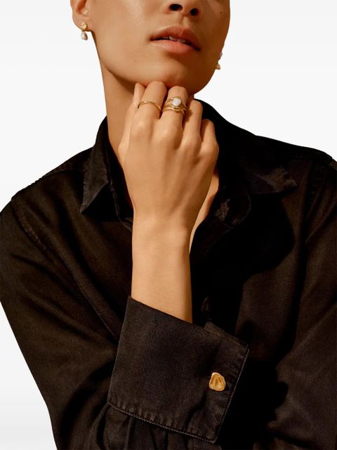 Monica Vinader x Amy Powney keshi-pearl ring - Gold