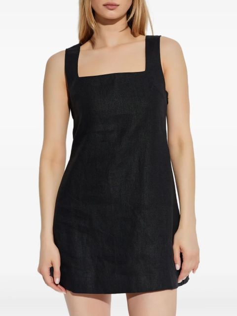 Posse linen mini dress - Black