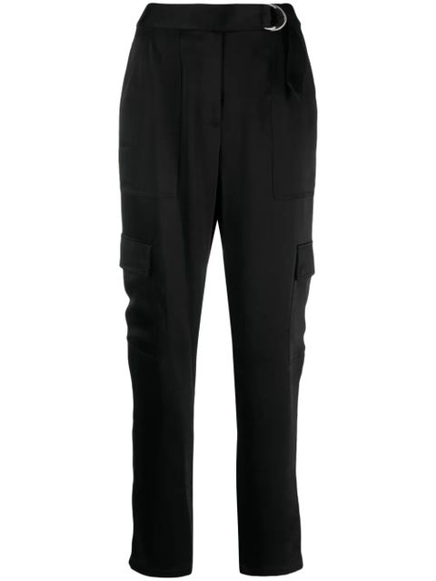 Simkhai tapered-leg satin trousers - Black - zdjęcie produktu nr 1