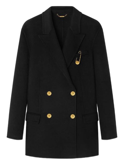 Versace safety-pin double-breasted coat - Black - zdjęcie produktu nr 1