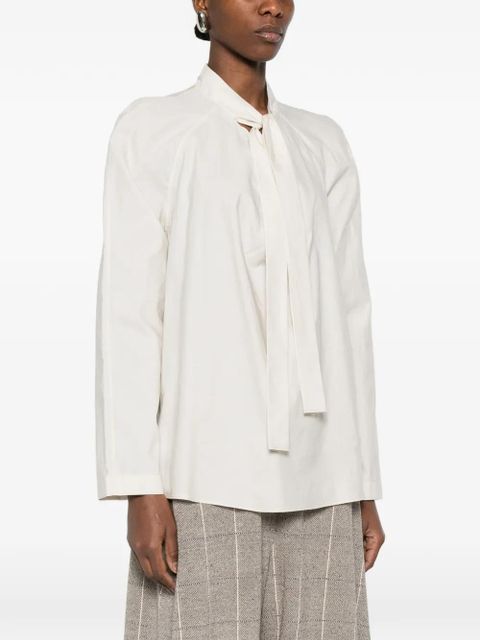LEMAIRE Ascot blouse - Neutrals