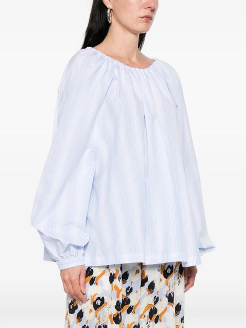 Marni striped long-sleeved top - Blue