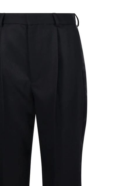 Victoria Beckham Pleated Straight Trousers - Black