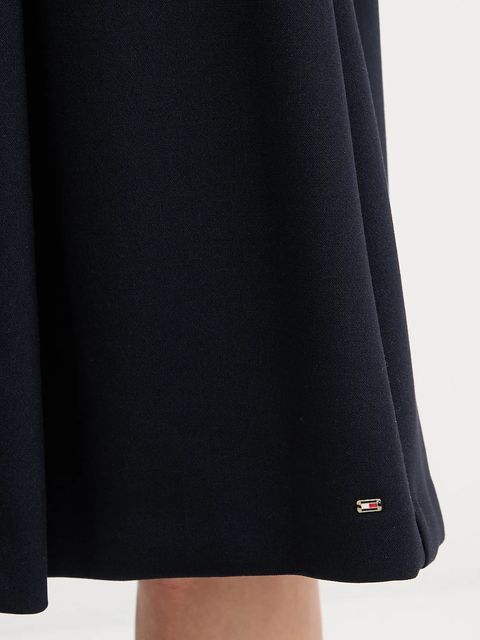Tommy Hilfiger spódnica kolor granatowy midi rozkloszowana WW0WW48263