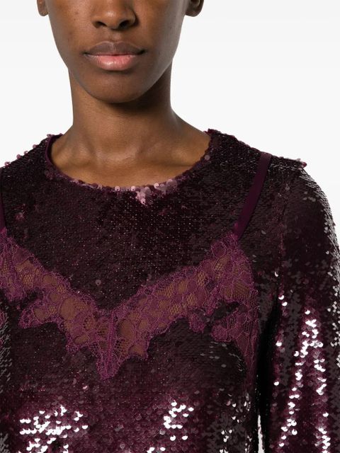 Simkhai Mako sequinned minidress - Purple