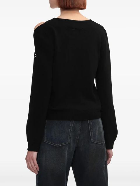 MM6 Maison Margiela numbers-print sweater - Black