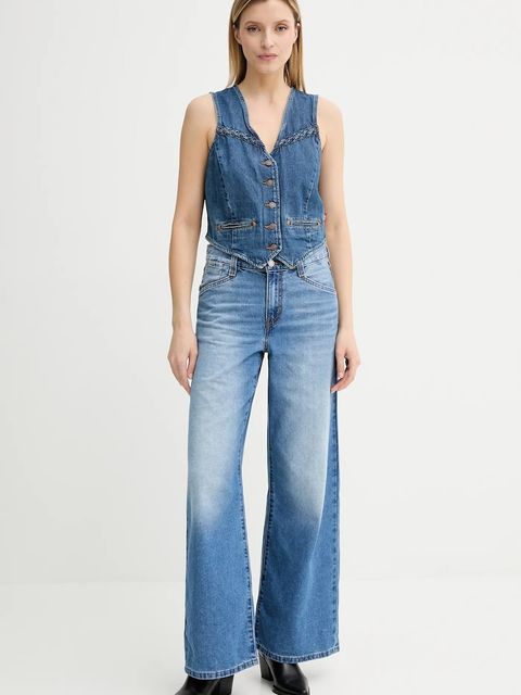 Levi's jeansy 94 BAGGY WIDE LEG damskie kolor niebieski A5929 - zdjęcie produktu nr 2