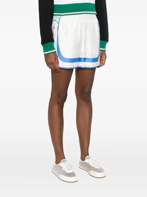 Casablanca Fuji Dream silk shorts - White - zdjęcie produktu nr 2