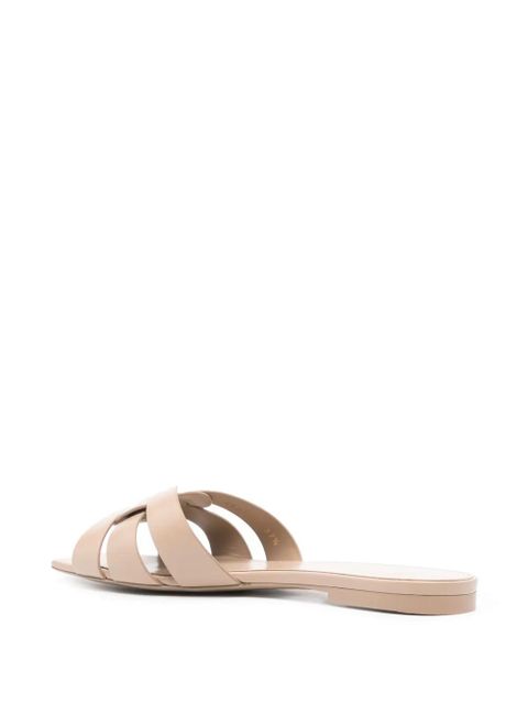 Saint Laurent Tribute flat sandals - Neutrals