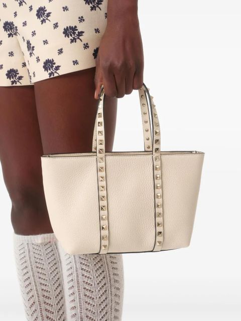 Valentino Garavani small Rockstud tote bag - Neutrals