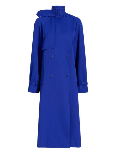 Proenza Schouler Sabina belted coat - Blue - zdjęcie produktu nr 1