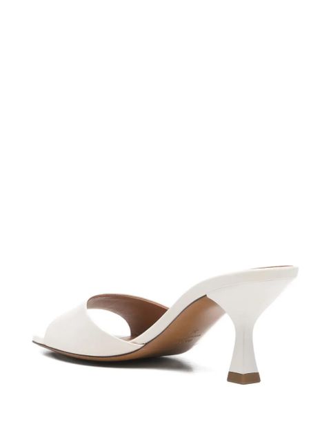 Maje logo embellishment heeled sandals - White