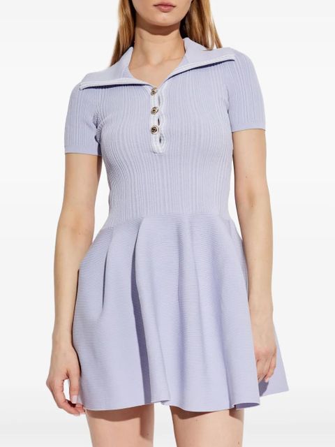 Self-Portrait short-sleeved dress - Purple