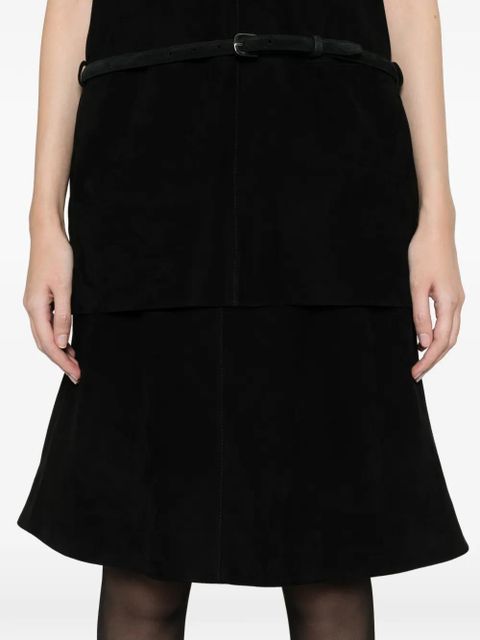 TOTEME suede mini skirt - Black