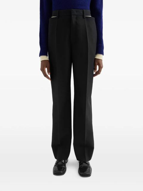 Jil Sander cut-out wool blend trousers - Black - zdjęcie produktu nr 2