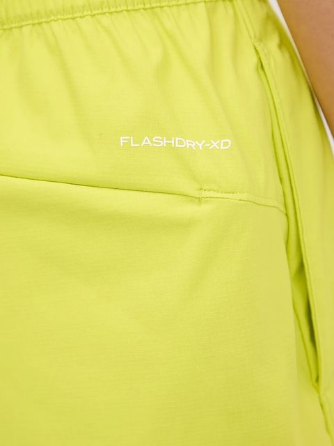 The North Face szorty Class V Pathfinder damskie kolor zielony gładkie high waist NF0A8BJ1JE31