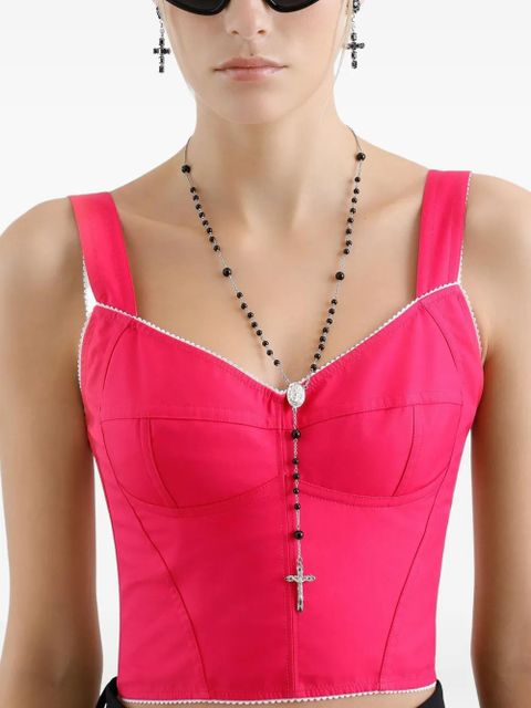 Dolce & Gabbana cross drop clip-on earrings - Black - zdjęcie produktu nr 2