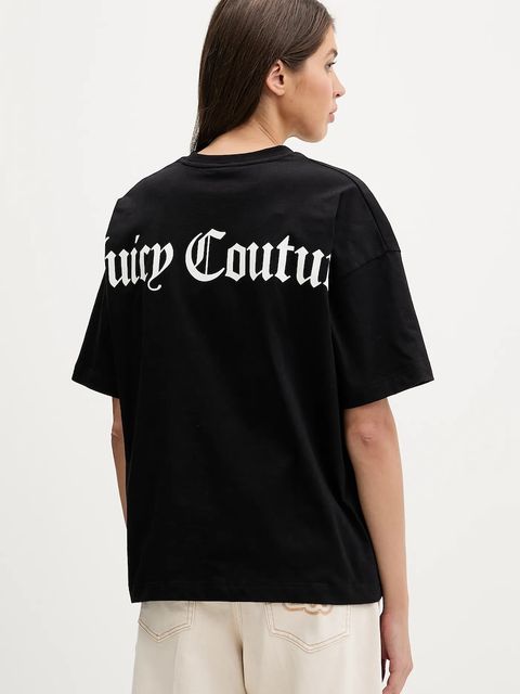 Juicy Couture t-shirt bawełniany damski kolor czarny JCTES09