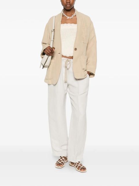 ISABEL MARANT Sharony drawstring-waist trousers - Neutrals - zdjęcie produktu nr 2