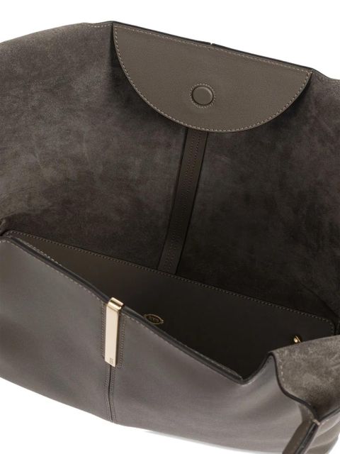 Tod's leather shopper bag - Grey - zdjęcie produktu nr 2