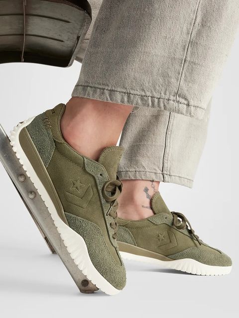 Converse sneakersy zamszowe Run Star Trainer kolor zielony A13057C