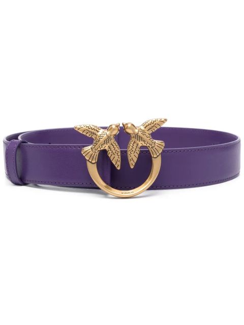 PINKO Love Birds-buckle leather belt - Purple - zdjęcie produktu nr 1