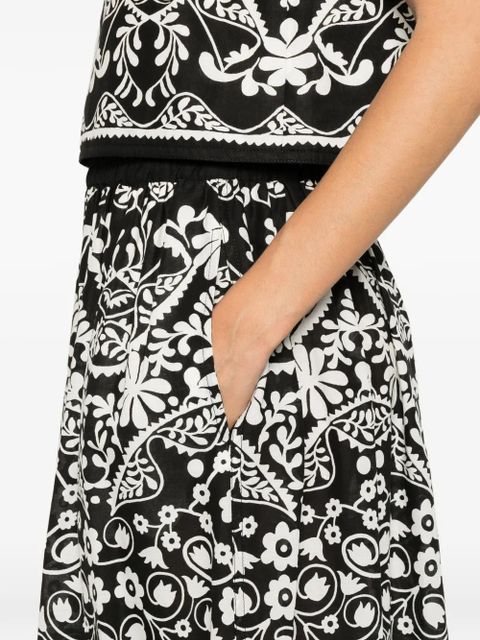 Weekend Max Mara Palanca floral-print palazzo pants - Black