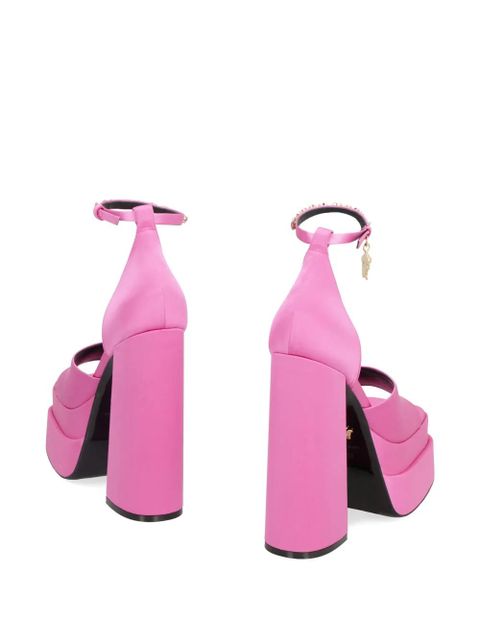 Versace Medusa Aevitas satin sandals - Pink