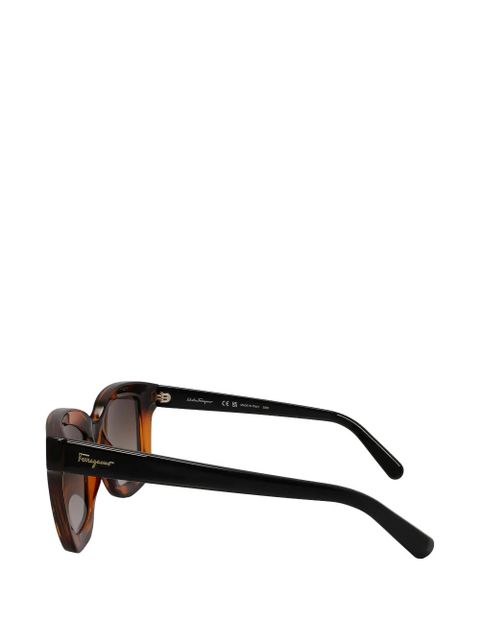 Ferragamo butterfly-frame sunglasses - Brown