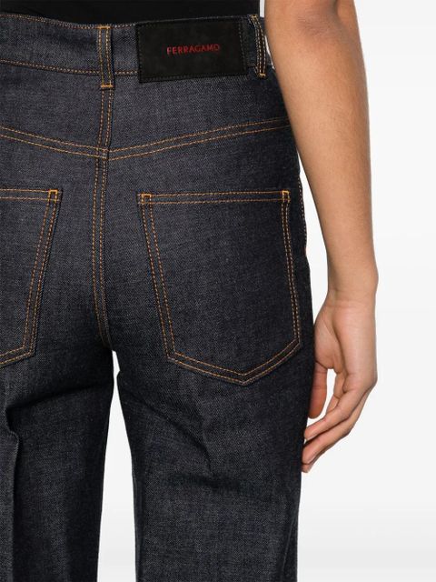 Ferragamo high-rise wide-leg jeans - Blue