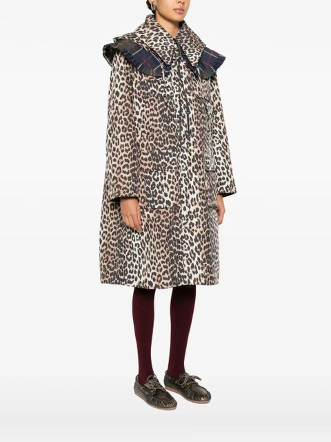 Barbour xBarbour xGanni leopard print hooded coat - Neutrals