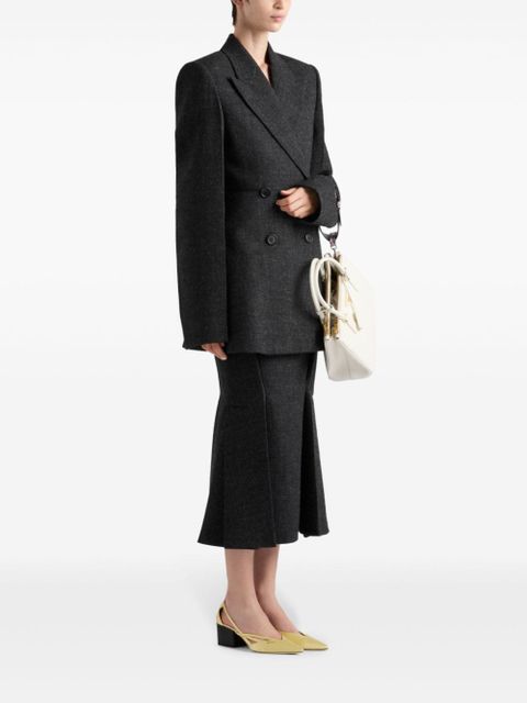 Prada Double-breasted wool coat - Grey - zdjęcie produktu nr 2