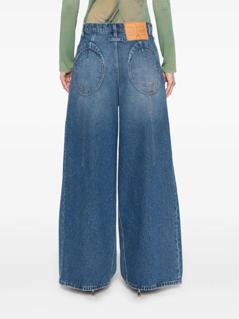 Jean Paul Gaultier logo-embroidered jeans - Blue